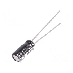 Condensator electrolitic THT 4,7uF 50V Ø5x11mm 2mm Raster | Electronic-mag.ro | Componente Electronice