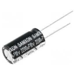 Condensator electrolitic low ESR 2200uF 10VDC Ø10x20mm THT | Electronic-mag.ro | Componente Electronice