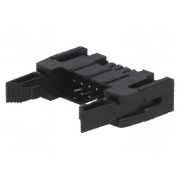 Conector IDC soclu tată 10 PIN drept cu ejector THT aurit | Electronic-mag.ro | Componente Electronice