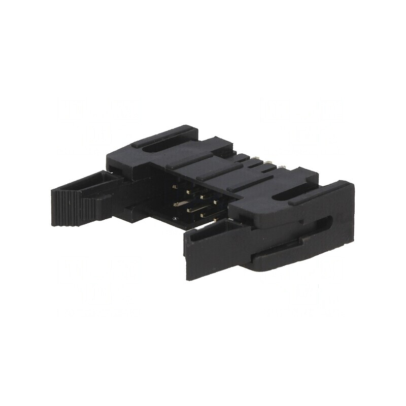 Conector IDC soclu tată 10 PIN drept cu ejector THT aurit | Electronic-mag.ro | Componente Electronice