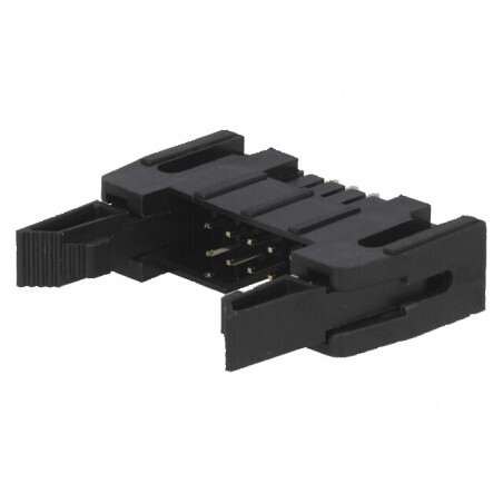 Conector IDC soclu tată 10 PIN drept cu ejector THT aurit | Electronic-mag.ro | Componente Electronice