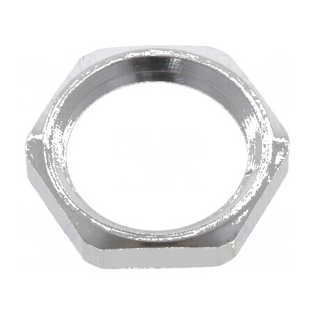 Piuliță PG7 alamă nichel 2,8mm, cheie 15mm, filet PG GM-MS | Electronic-mag.ro | Componente Electronice