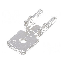 Terminal plat 6,4mm 0,8mm tată THT alamă cositorit drept | Electronic-mag.ro | Componente Electronice