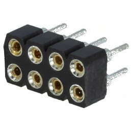 Conector şiruri pini soclu mamă 8 contacte THT | Electronic-mag.ro | Componente Electronice