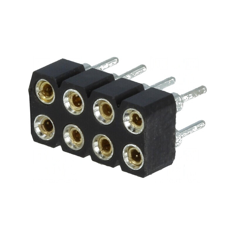 Conector şiruri pini soclu mamă 8 contacte THT | Electronic-mag.ro | Componente Electronice