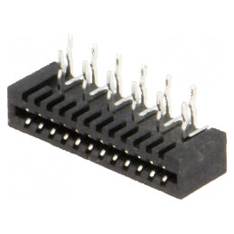 Conector FFC/FPC 90° 12 PIN Non-ZIF THT cositorit | Electronic-mag.ro | Componente Electronice
