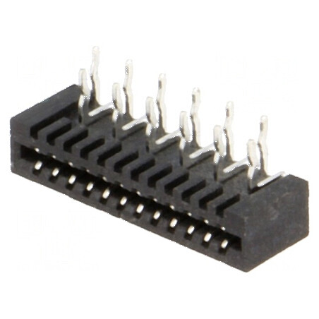 Conector FFC/FPC 90° 12 PIN Non-ZIF THT cositorit | Electronic-mag.ro | Componente Electronice