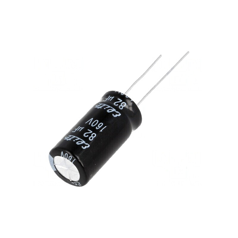 Condensator electrolitic THT 82uF 160VDC 12,5x25mm ±20% | Electronic-mag.ro | Componente Electronice