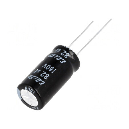 Condensator electrolitic THT 82uF 160VDC 12,5x25mm ±20% | Electronic-mag.ro | Componente Electronice