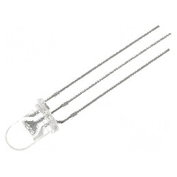 LED 5mm Roșu/Albastru 1120-2180mcd 30° Convex | Electronic-mag.ro | Componente Electronice