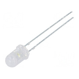 LED 5mm alb rece 4200-5800mcd 100° convex | Electronic-mag.ro | Componente Electronice