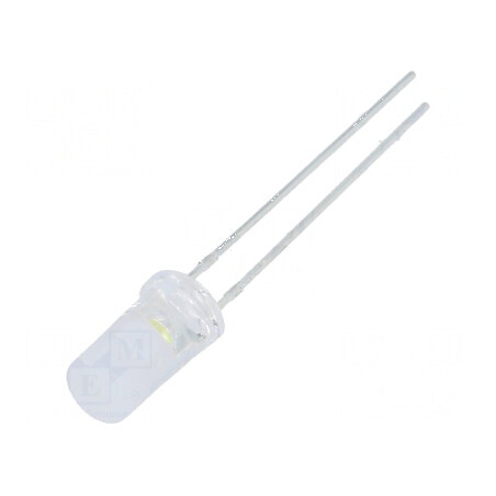 LED 5mm alb rece 1120-1560mcd 120° plat | Electronic-mag.ro | Componente Electronice