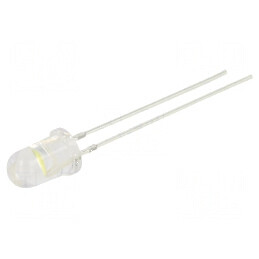 LED 5mm alb rece 20000-25000mcd 60° convex | Electronic-mag.ro | Componente Electronice