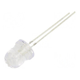 LED 8mm Albastru 12000-14400mcd 30° Convex | Electronic-mag.ro | Componente Electronice