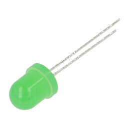LED 8mm Verde 400mcd 60° Convex | Electronic-mag.ro | Componente Electronice