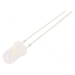 LED 5mm alb cald 8400-10000mcd 30° convex | Electronic-mag.ro | Componente Electronice
