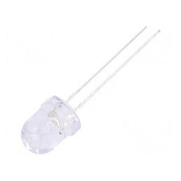 LED 8mm portocalie 1120-1560mcd 30° convex | Electronic-mag.ro | Componente Electronice