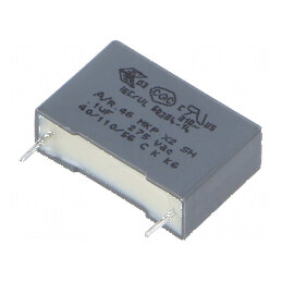 Condensator polipropilenă X2 R46 100nF 18x5x11mm THT ±10% | Electronic-mag.ro | Componente Electronice