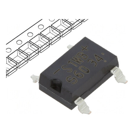 Punte redresoare monofazată Urmax 600V 1A 30A 1W SMT | Electronic-mag.ro | Componente Electronice