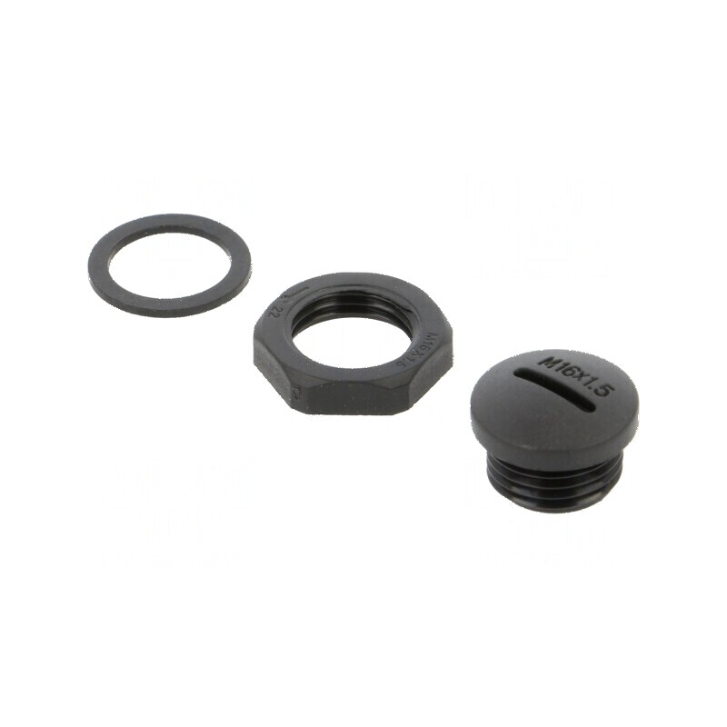 Capac de protecţie M16 1,5 poliamidă neagră cu filet metric | Electronic-mag.ro | Componente Electronice Capac de protecţie M16 1,5 poliamidă neagră cu filet metric | Electronic-mag.ro | Componente Electronice