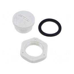Capac de protecţie M16 1,5 poliamidă gri deschis | Electronic-mag.ro | Componente Electronice
