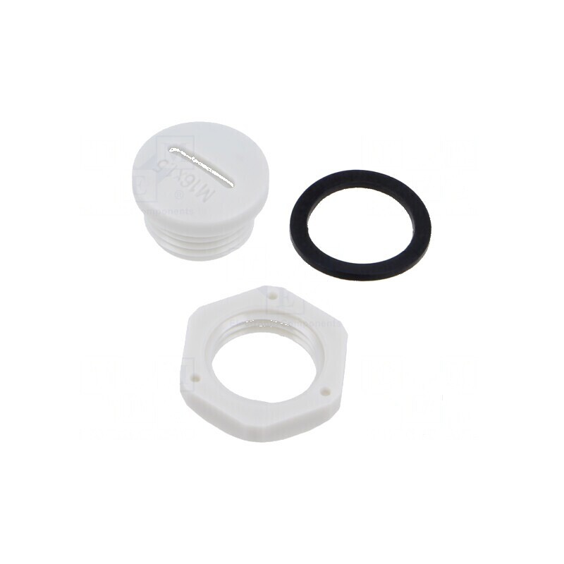 Capac de protecţie M16 1,5 poliamidă gri deschis | Electronic-mag.ro | Componente Electronice