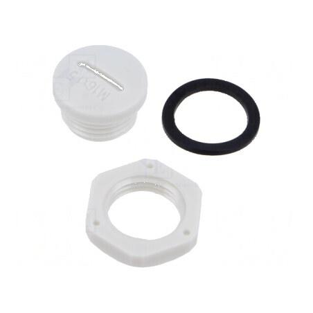 Capac de protecţie M16 1,5 poliamidă gri deschis | Electronic-mag.ro | Componente Electronice