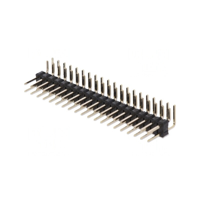 Conector şir pini tată 40 PIN unghi 90° THT | Electronic-mag.ro | Componente Electronice Conector şir pini tată 40 PIN unghi 90° THT | Electronic-mag.ro | Componente Electronice