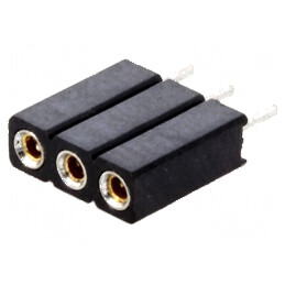 Conector şiruri pini soclu mamă 3 contacte THT | Electronic-mag.ro | Componente Electronice