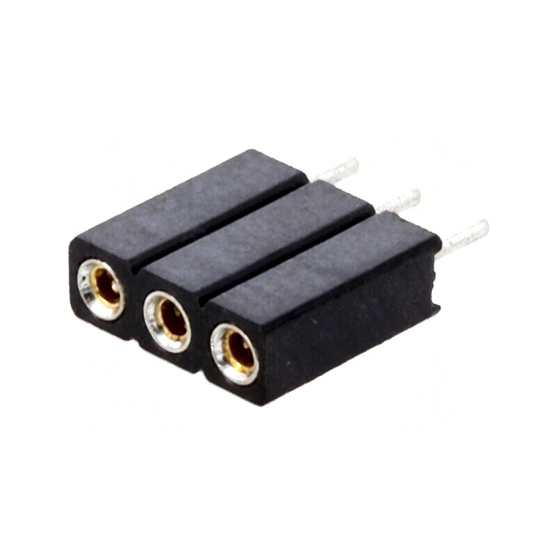 Conector şiruri pini soclu mamă 3 contacte THT | Electronic-mag.ro | Componente Electronice