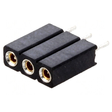 Conector şiruri pini soclu mamă 3 contacte THT | Electronic-mag.ro | Componente Electronice
