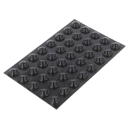 Picioruş autoadeziv poliuretan negru H: 6,4mm Ø15,9mm | Electronic-mag.ro | Componente Electronice