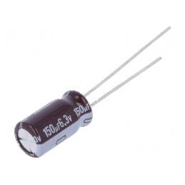 Condensator electrolitic low ESR 150uF 6,3VDC THT Ø6,3x11mm | Electronic-mag.ro | Componente Electronice