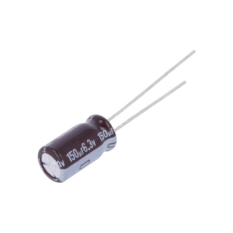 Condensator electrolitic low ESR 150uF 6,3VDC THT Ø6,3x11mm | Electronic-mag.ro | Componente Electronice Condensator electrolitic low ESR 150uF 6,3VDC THT Ø6,3x11mm | Electronic-mag.ro | Componente Electronice