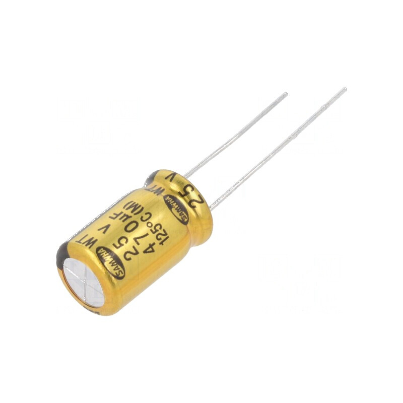 Condensator electrolitic THT 470uF 25V Ø10x16mm ±20% 5000h | Electronic-mag.ro | Componente Electronice