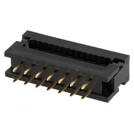 Conector IDC adaptor 14 PIN THT pentru cablu bandă 1,27mm | Electronic-mag.ro | Componente Electronice