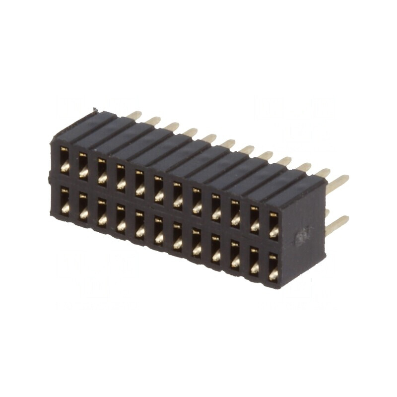 Conector șiruri pini soclu mamă 24 PIN 1,27mm THT 2x12 | Electronic-mag.ro | Componente Electronice