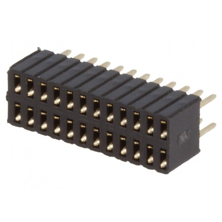 Conector șiruri pini soclu mamă 24 PIN 1,27mm THT 2x12 | Electronic-mag.ro | Componente Electronice