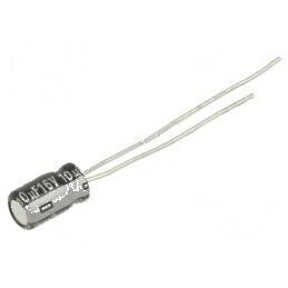 Condensator electrolitic THT 10uF 16VDC 4x7mm 2,5mm Raster | Electronic-mag.ro | Componente Electronice