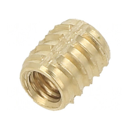 Adaos filetat alamă M3 5,25mm pentru plastic - BN 37915 | Electronic-mag.ro | Componente Electronice