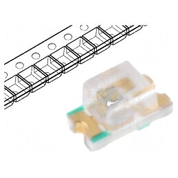LED SMD 0603 Verde 95-145mcd 1,6x0,8x0,6mm 140° 20mA 100mW | Electronic-mag.ro | Componente Electronice