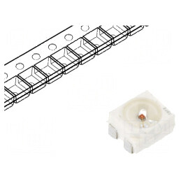 LED SMD 3528 Galben PLCC4 1120-2240mcd 3,5x2,8x1,9mm 120° | Electronic-mag.ro | Componente Electronice