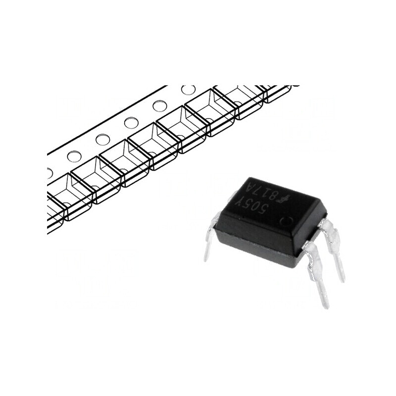 Optocuplor THT 5kV cu tranzistori, 80-160% CTR@5mA, Ch: 1 OUT | Electronic-mag.ro | Componente Electronice