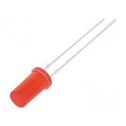 LED 4,8mm roșie 500-750mcd 180° plat -30° până la 85°C | Electronic-mag.ro | Componente Electronice