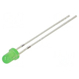 LED 3mm Verde 330-500mcd 60° Convex | Electronic-mag.ro | Componente Electronice