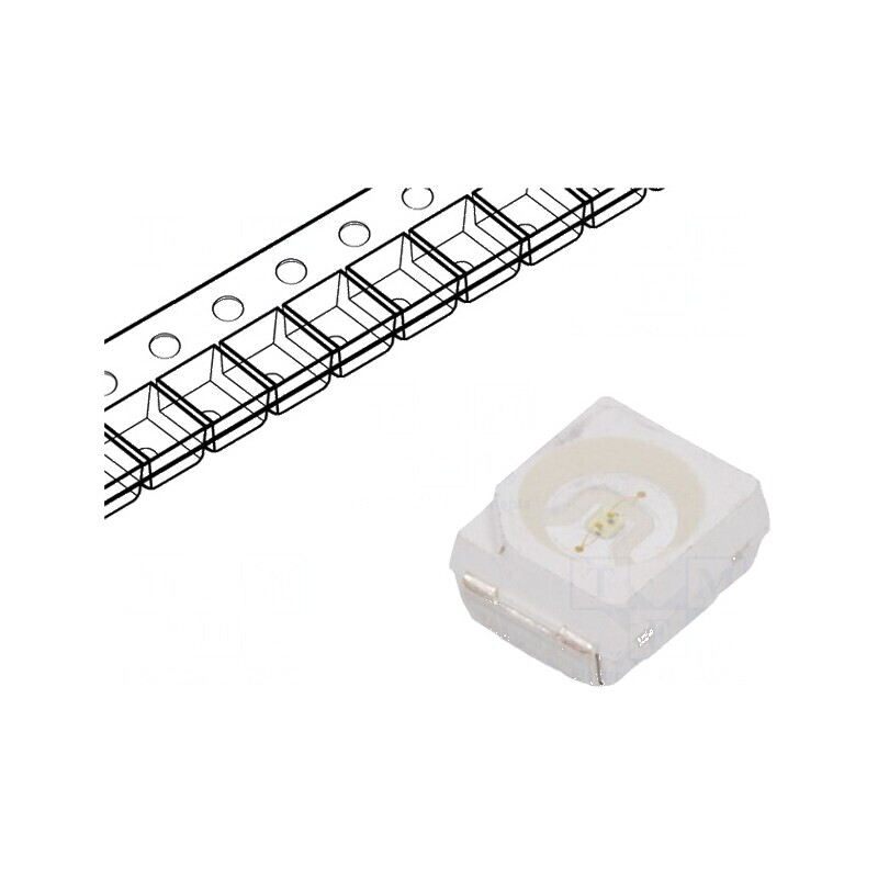 LED SMD 3528 Verde PLCC2 1120-2180mcd 3,5x2,8x1,9mm 120° | Electronic-mag.ro | Componente Electronice