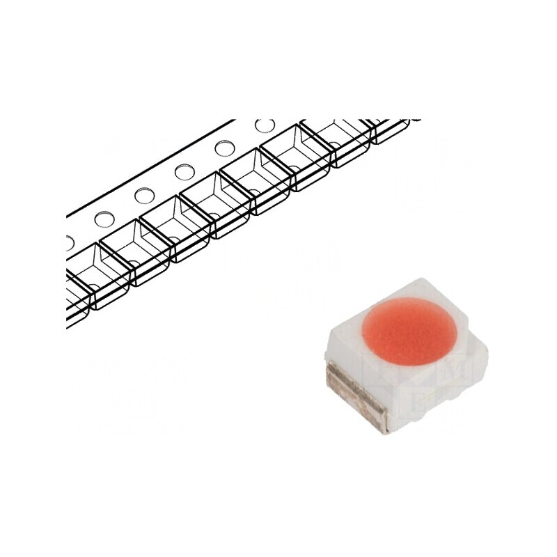 LED SMD 3528 PLCC2 Roz 750mcd 20mA 120° 3,5x2,8x1,9mm 20m | Electronic-mag.ro | Componente Electronice