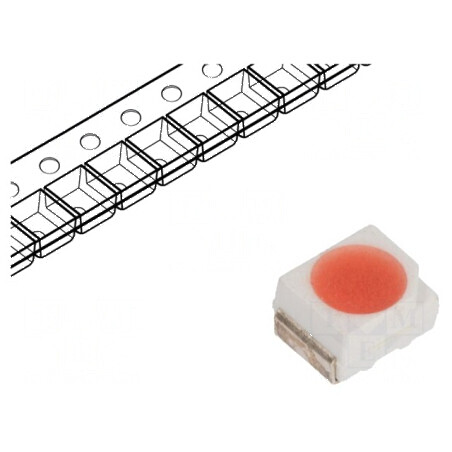 LED SMD 3528 PLCC2 Roz 750mcd 20mA 120° 3,5x2,8x1,9mm 20m | Electronic-mag.ro | Componente Electronice