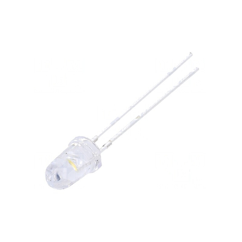 LED 5mm alb cald 12000-14400mcd 30° convex | Electronic-mag.ro | Componente Electronice