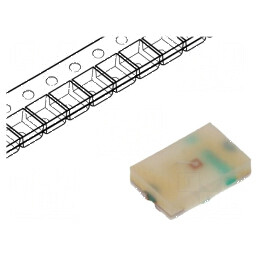 LED SMD 0805 Verde 4,5-15mcd 2x1,25x0,4mm 130° 20mA 572nm | Electronic-mag.ro | Componente Electronice